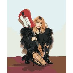 Картина по номерам «Группа Maneskin Манескин: Виктория Де Анджелис с гитарой 2», Раскраска 40x50 см, Музыканты