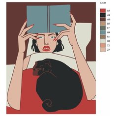 Картина по номерам X-541 "Современное искусство. Книга на ночь" 40х50 Brushes Paints