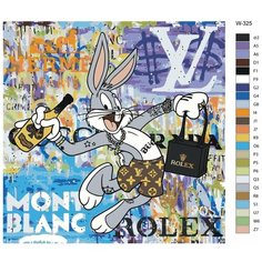 Картина по номерам W-325 "Стрит арт. Багз Банни" 70Х70 Brushes Paints
