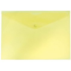 Конверт на кнопке Бюрократ Economy -PK100YEL A4 пластик 0.10мм желтый 10 шт.