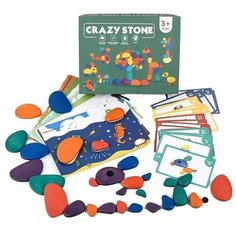 Детская мозаика " цветные камешки" с заданиями, развивающий набор радужные камешки Монтессори NO Name
