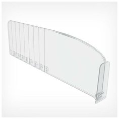 Пластиковый обламывающийся разделитель высотой 120 мм c перед огран 80 мм, L=185-385 мм Noname