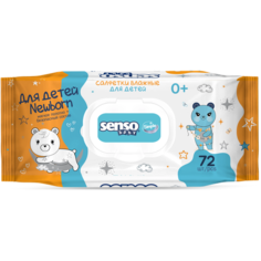 Влажные салфетки Senso Baby Simple, пластиковая крышка, 72 шт., 1 уп.