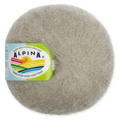 Пряжа ALPINA "MEGHAN" 73% кид мохер, 27% нейлон 4 шт.х50г 390м №29 светло-серый