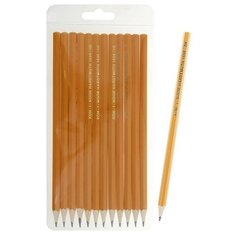 Набор карандашей чернографитных разной твердости 12 штук Koh-I-Noor 1696, 2H-2B, 1 набор