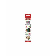 Карандаши цветные пифагор эники-беники, 6 цветов, классические заточенные, 181345, (16 шт.)