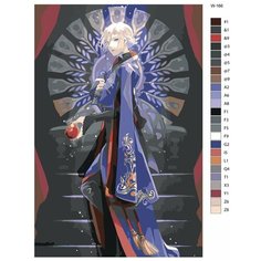 Картина по номерам W-166 "Игра Disney: Twisted-Wonderland (Дисней: Искривленная страна чудес). Эпел Фэмиа" 80x120 Brushes Paints