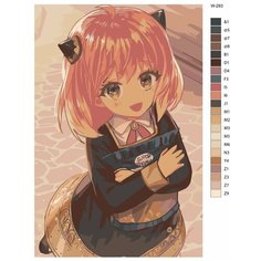 Картина по номерам W-293 "Аниме - Семья шпионов. Аня Фолджер" 70x110 Brushes Paints