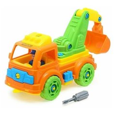 Автомобиль-конструктор Экскаватор, 34 детали Нет бренда