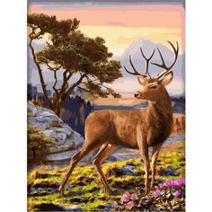 Картина по номерам Внимательный олень 40х50 см Hobby Home