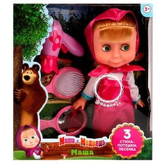 Карапуз 83033K-N Маша И медведь маша 25 см, с набором парикмахера /18/