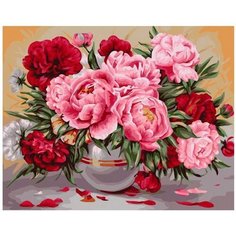Картина по номерам Разноцветная нежность пионов 40х50 см Hobby Home