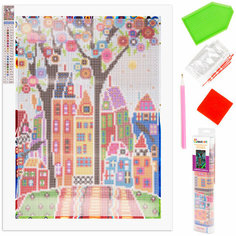 Набор для творчества Картина Стразами на Холсте Светится в Темноте Амстердам 25х35см MA-KN0101-4 Maxi Art