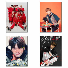 Плакат 4 шт набор А4 корейцы Stray Kids / Стрей кидс / дети / k-pop / к-поп постер №20 нет бренда