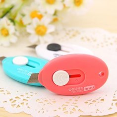 Нож канцелярский mini (ширина лезвия 9 мм) розовый TLK