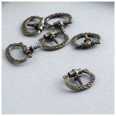 Арт Узор Ручка для шкатулки металл "Подкова" бронза 2,6х2,4 см