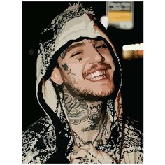 Картина по номерам на холсте Музыка Lil Peep Лил Пип - 6307 В 30x40