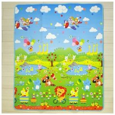 Коврик детский на фольгированной основе "Путешествие", размер 177х149 см Без бренда