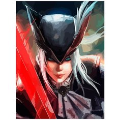 Картина по номерам на холсте игра Bloodborne Леди Мария - 7787 В 30x40