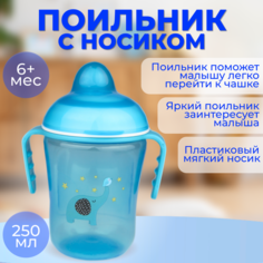 Поильник Бусинка с носиком детский 250 мл, 617 Businka