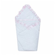 Конверт-одеяло на выписку для новорожденного, бело-розовый Sdobina
