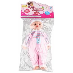 Кукла-младенец DollyToy "Пупс в шапочке" (35 см, мягкое . тело, звук)