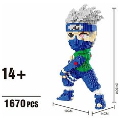 Конструктор 3D из миниблоков Какаси Хатакэ / Kakashi Hatake Нет бренда