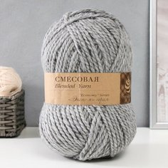 Пехорский текстиль Пряжа "Смесовая" 30% шерсть, 70% акрил 200м/200гр (08-Св. серый) Пехорка