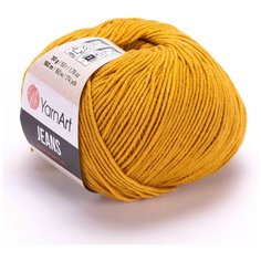 Пряжа YarnArt Jeans, 2шт, (84 горчица), 55 % хлопок, 45 % акрил, 50 г, 160 м