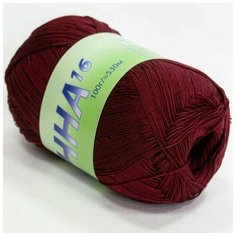 Пряжа Анна 16 Seam 100% мерсеризованный хлопок, цвет 313 бордовый