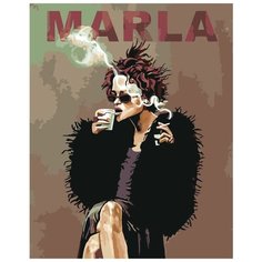 Картина по номерам "Бойцовский клуб: Марла Сингер - Хелена Бонем Картер 2", Раскраска 40x50 см, Фильмы