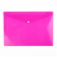 Папка-конверт на кнопке Check, А6, розовая Нет бренда