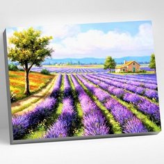 Картина по номерам 40 × 50 см «Лавандовое поле» 25 цветов Molly