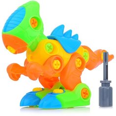Конструктор винтовой пластиковый детский с отверткой "Динозавр" Oubaoloon D952 в пакете
