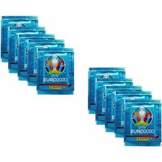 10 пакетиков наклеек Panini "UEFA EURO 2020" (50 наклеек)