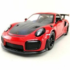 Машинка металлическая Порше 911 Porsche 911 GT2 RS Kinsmart 1:36 5408DKT инерционная, цвет Красный