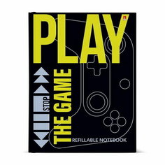 Тетрадь на кольцах, 160 листов в клетку PLAY THE GAME, твёрдая обложка, глянцевая ламинация, со сменным блоком Альт