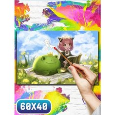 Картина по номерам на холсте аниме семья шпиона - 12047 60х40