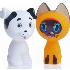 Набор игрушка для купания ванны Котенок Гав & Щенок, 11 см Капитошка