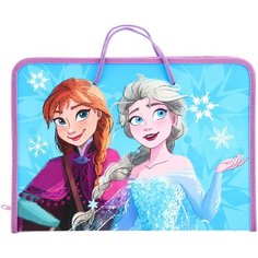 Папка для тетрадей Disney "Холодное сердце", на молнии, для девочек, папка в школу, цвет голубой