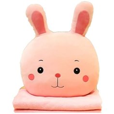 Мягкая игрушка/ Подушка-игрушка Зайка с пледом ZOO Toys