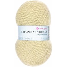 Пряжа "Ангорская теплая" 40% шерсть, 60% акрил 480м/100гр (1076 св. фисташковый)./В упаковке шт: 1 Пехорка