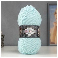 Пряжа "Superlana midi" 25% шерсть, 75% акрил 170м/100гр (522 айсберг)./В упаковке шт: 1 Alize