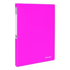 Папка файловая 20 вкладышей Brauberg Neon (А4, пластик, 16мм, 700мкм) неоновая розовая (227450), 30шт.