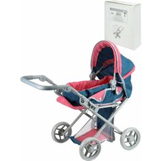 Коляска для кукол со съемой люлькой "Прогулка с малышом 1" с сумкой (9346C) Рыжий кот
