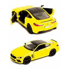 Металлическая машинка Kinsmart 1:38 «BMW M8 Competition Coupe» инерционная, жёлтая KT5425D-4