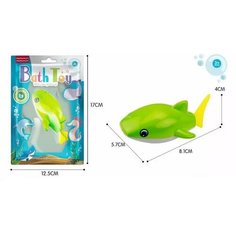 Заводная игрушка для купания "Зеленая Акула" / Игрушка для ванной 8 см Без бренда