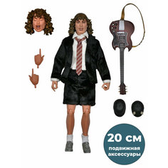 Фигурка AC/DC Ангус Янг с гитарой Angus Young аксессуары подвижная 20 см Neca