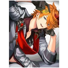 Картина по номерам на холсте игра Genshin Impact (Тарталья) - 9011 В 30x40