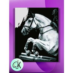 Картина по номерам на холсте Конкур, 40 х 60 см КУЛЬТУРА ЦВЕТА